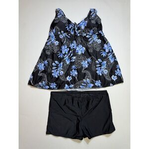 Danify DANIFY Plus Size Swimsuit for Women Tankini Swimdress Tummy Control Sz 54